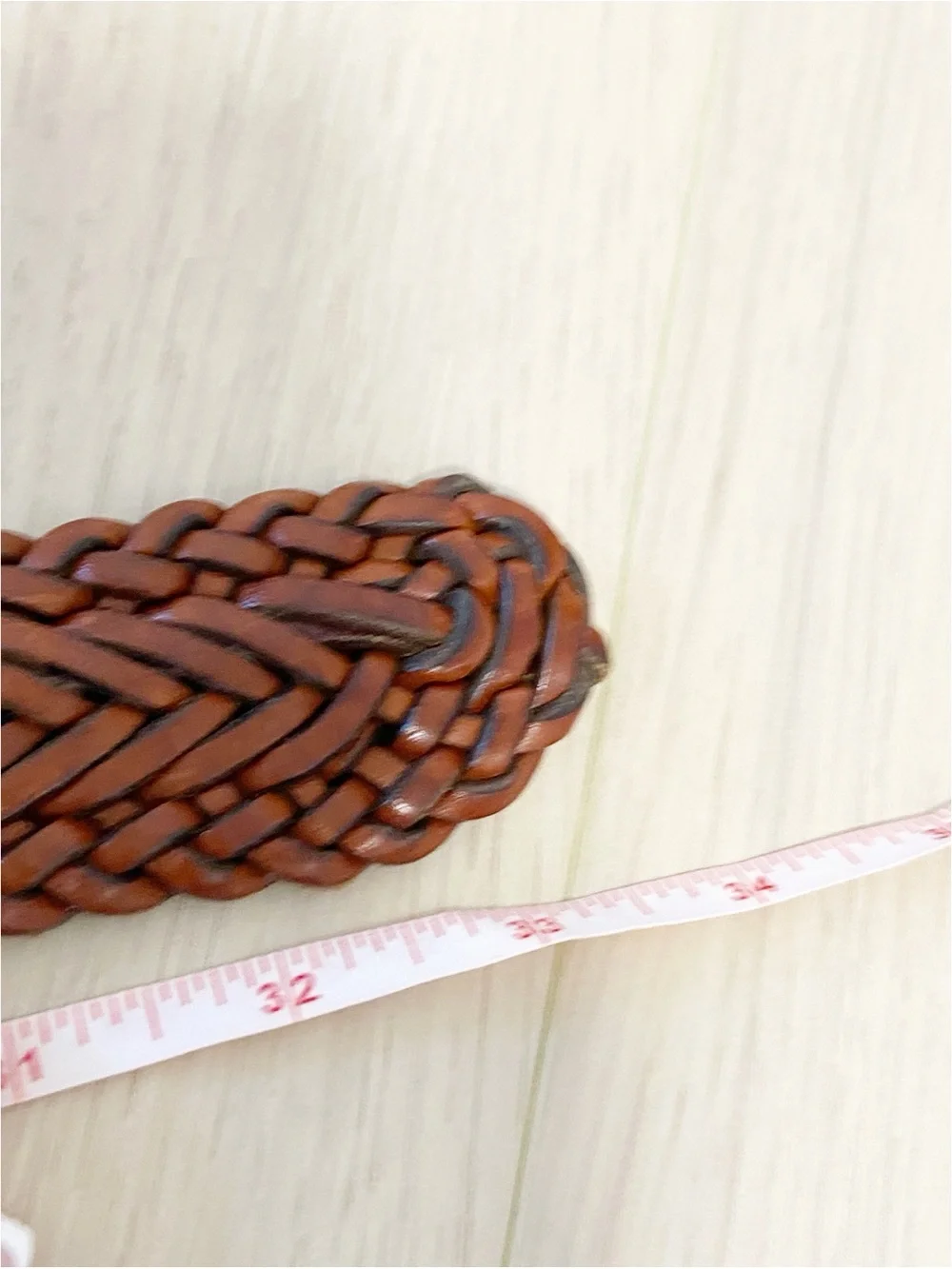 Vintage Nordstrom woven braided leather belt brown made in italy
